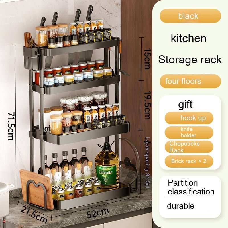 Kitchen Rack For Seasoning Multi - layer Storage Kitchen Supplies - AMIR BAGS INDIA PRIVATE LIMITED
