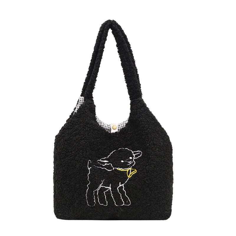 Lamb Bags Winter Shoulder Bag For Women Shopping Hnadbags - AMIR BAGS INDIA PRIVATE LIMITED