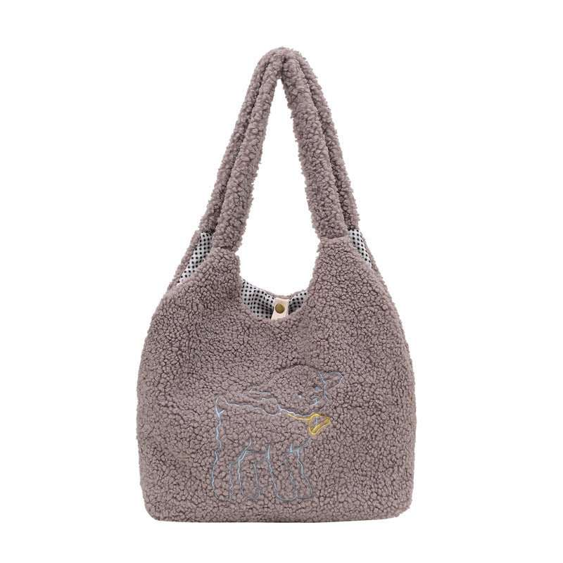 Lamb Bags Winter Shoulder Bag For Women Shopping Hnadbags - AMIR BAGS INDIA PRIVATE LIMITED