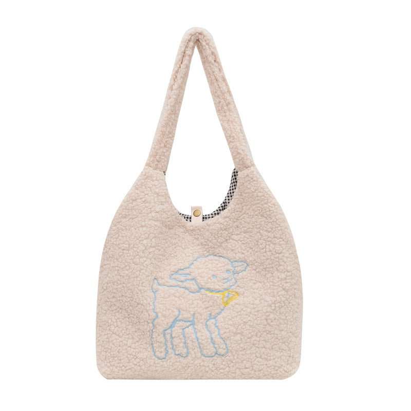 Lamb Bags Winter Shoulder Bag For Women Shopping Hnadbags - AMIR BAGS INDIA PRIVATE LIMITED
