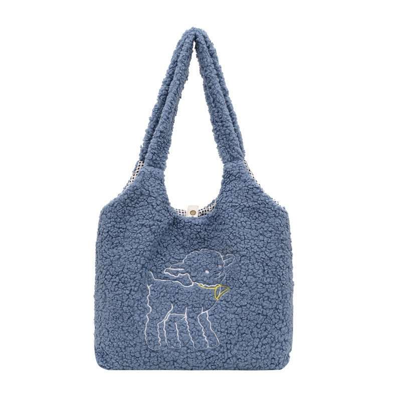 Lamb Bags Winter Shoulder Bag For Women Shopping Hnadbags - AMIR BAGS INDIA PRIVATE LIMITED