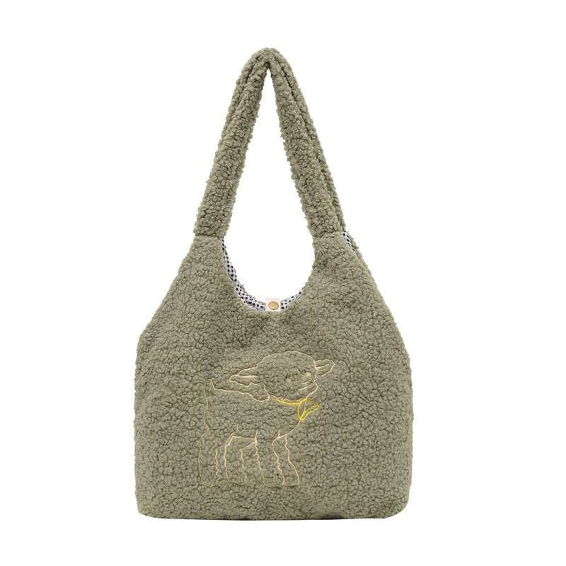 Lamb Bags Winter Shoulder Bag For Women Shopping Hnadbags - AMIR BAGS INDIA PRIVATE LIMITED