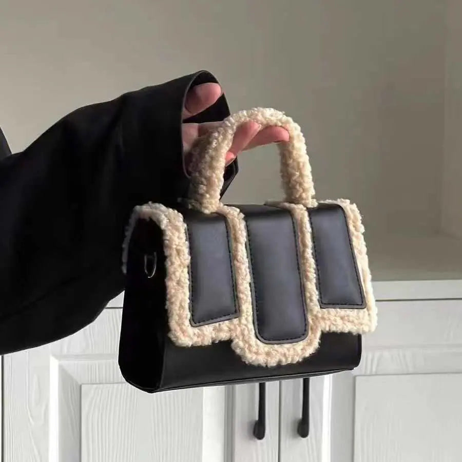 Lamb Wool Portable And Fashion Crossbody Bag - AMIR BAGS INDIA PRIVATE LIMITED