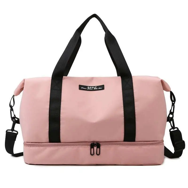 Large Capacity Travel Duffle Bag With Shoes Compartment Portable Sports Gym Fitness Waterfproof Shoulder Bag Weekender Overnight Handbag Women - AMIR BAGS INDIA PRIVATE LIMITED