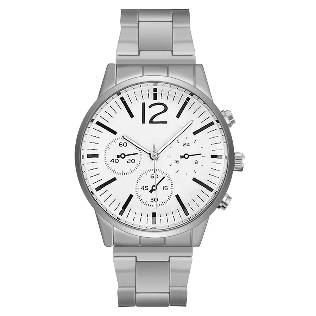 Large Dial Men's Steel Belt Watch - AMIR BAGS INDIA PRIVATE LIMITED