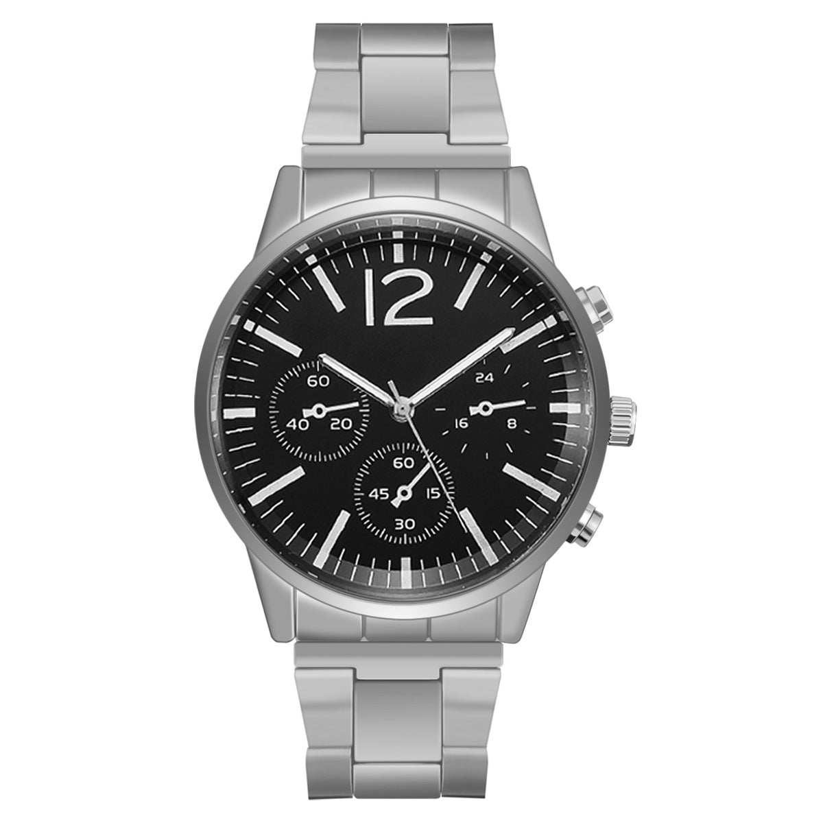 Large Dial Men's Steel Belt Watch - AMIR BAGS INDIA PRIVATE LIMITED