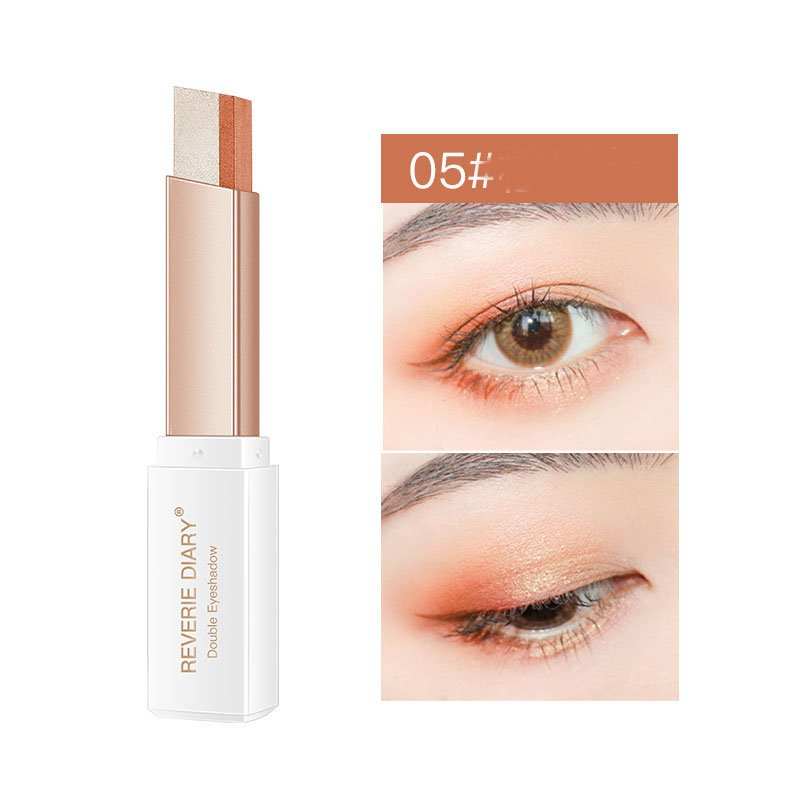 Lazy Eyeshadow Stick Stereo Gradient Shimmer Double Color Eye Shadow Pen Waterproof Easy To Wear Eyeshadow - AMIR BAGS INDIA PRIVATE LIMITED
