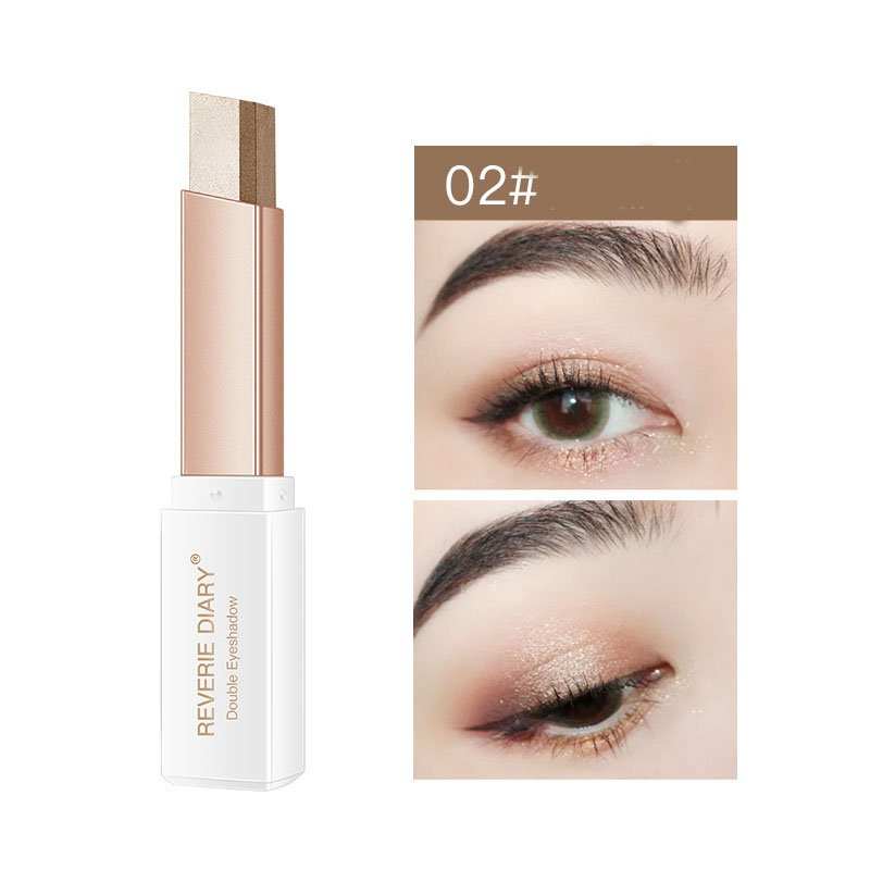 Lazy Eyeshadow Stick Stereo Gradient Shimmer Double Color Eye Shadow Pen Waterproof Easy To Wear Eyeshadow - AMIR BAGS INDIA PRIVATE LIMITED