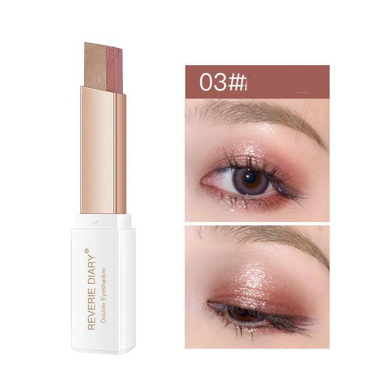 Lazy Eyeshadow Stick Stereo Gradient Shimmer Double Color Eye Shadow Pen Waterproof Easy To Wear Eyeshadow - AMIR BAGS INDIA PRIVATE LIMITED