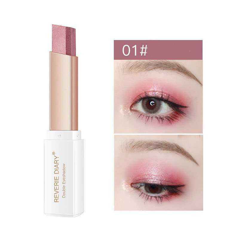 Lazy Eyeshadow Stick Stereo Gradient Shimmer Double Color Eye Shadow Pen Waterproof Easy To Wear Eyeshadow - AMIR BAGS INDIA PRIVATE LIMITED