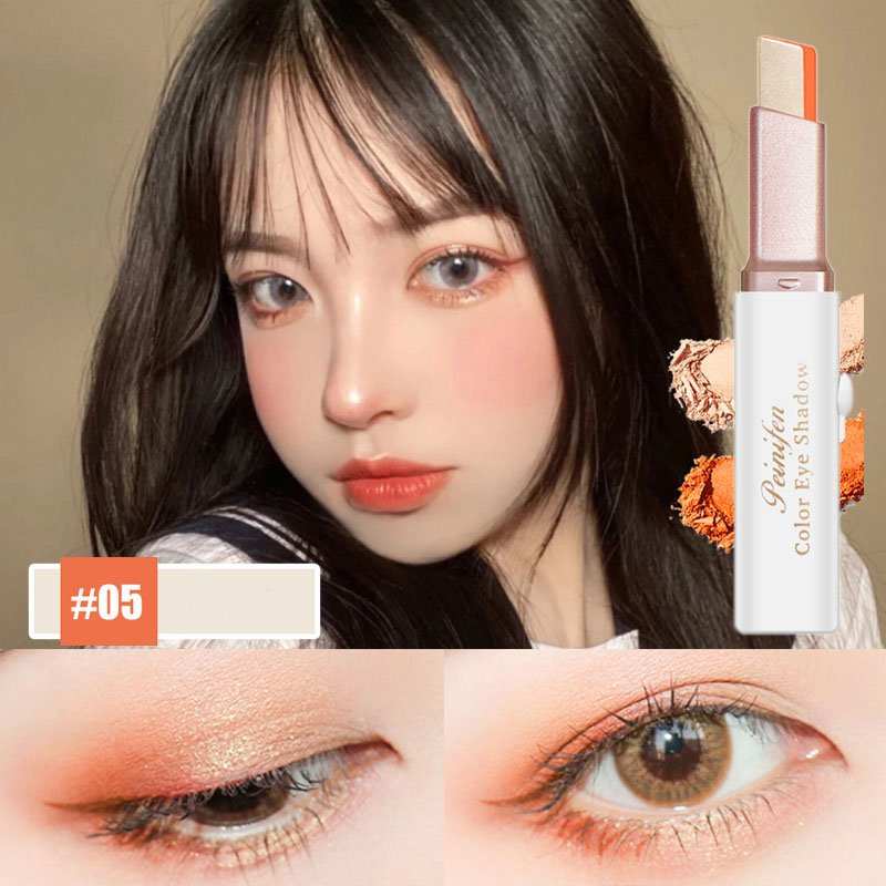 Lazy Eyeshadow Stick Stereo Gradient Shimmer Double Color Eye Shadow Pen Waterproof Easy To Wear Eyeshadow - AMIR BAGS INDIA PRIVATE LIMITED