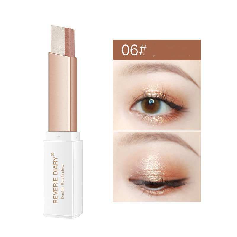 Lazy Eyeshadow Stick Stereo Gradient Shimmer Double Color Eye Shadow Pen Waterproof Easy To Wear Eyeshadow - AMIR BAGS INDIA PRIVATE LIMITED