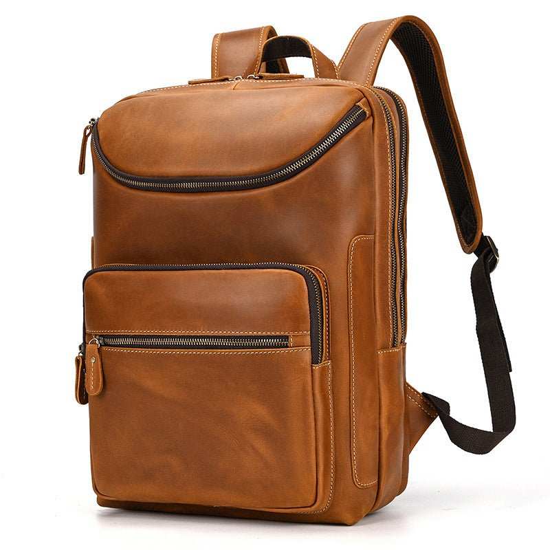 Leather Backpack Vintage Backpack Men's Cowhide - AMIR BAGS INDIA PRIVATE LIMITED