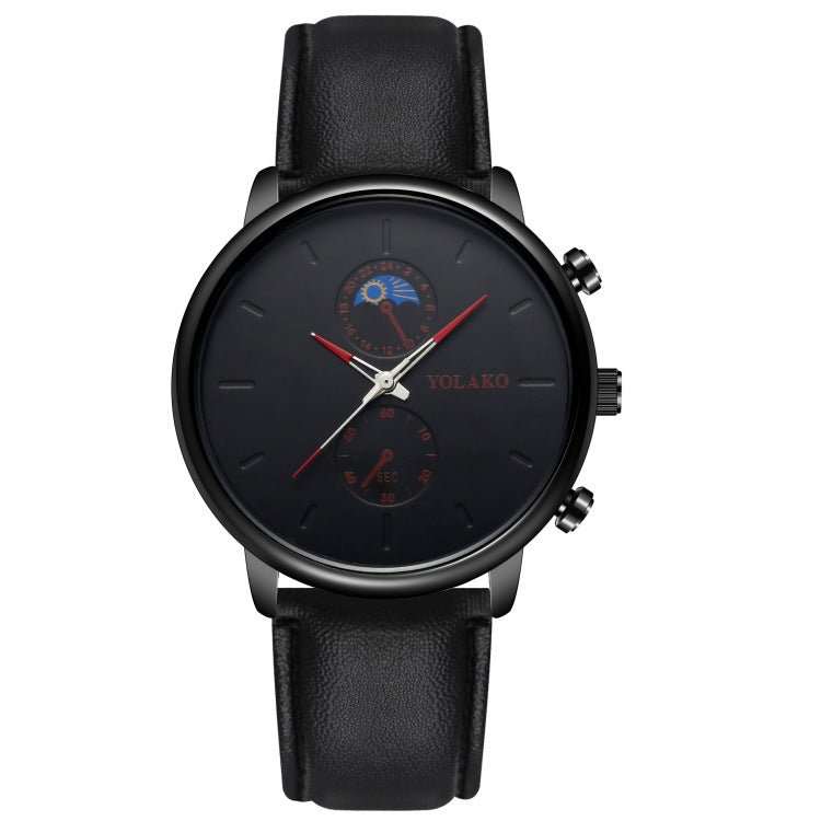 Leather Belt Two Eye Ultra - thin Quartz Men's Watch - AMIR BAGS INDIA PRIVATE LIMITED