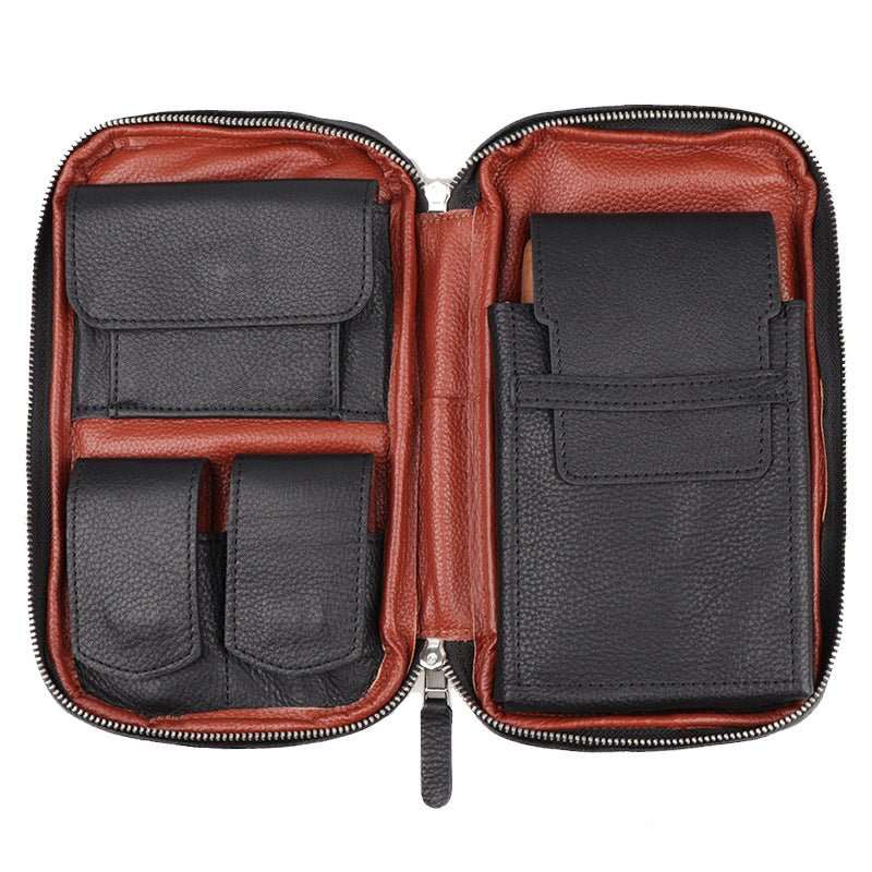 Leather Cigar Bag Carry - on Travel Portable Moisturizing Cigar Case - AMIR BAGS INDIA PRIVATE LIMITED