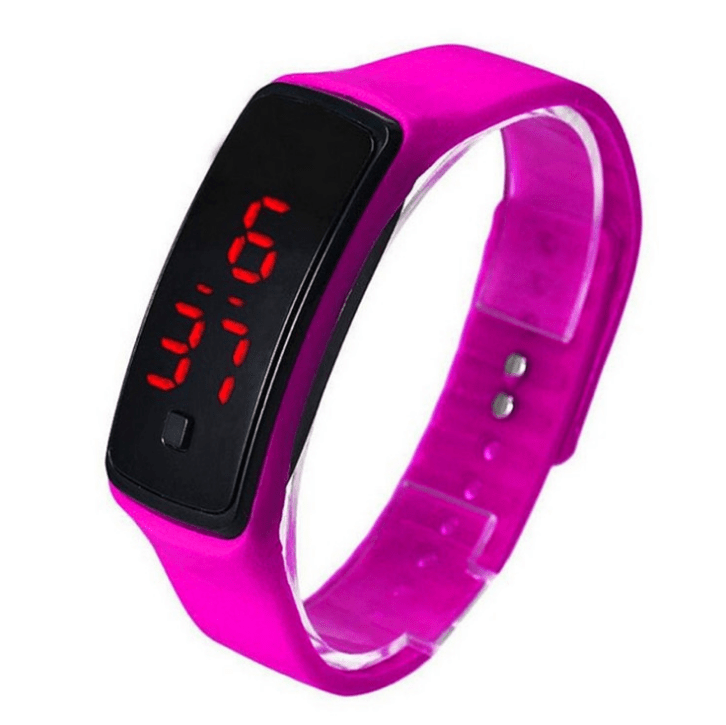 LED Bracelet Watch Thin Girl Men Sports Silicone Digital LED Wristwatches Women Watch Female Clock - AMIR BAGS INDIA PRIVATE LIMITED
