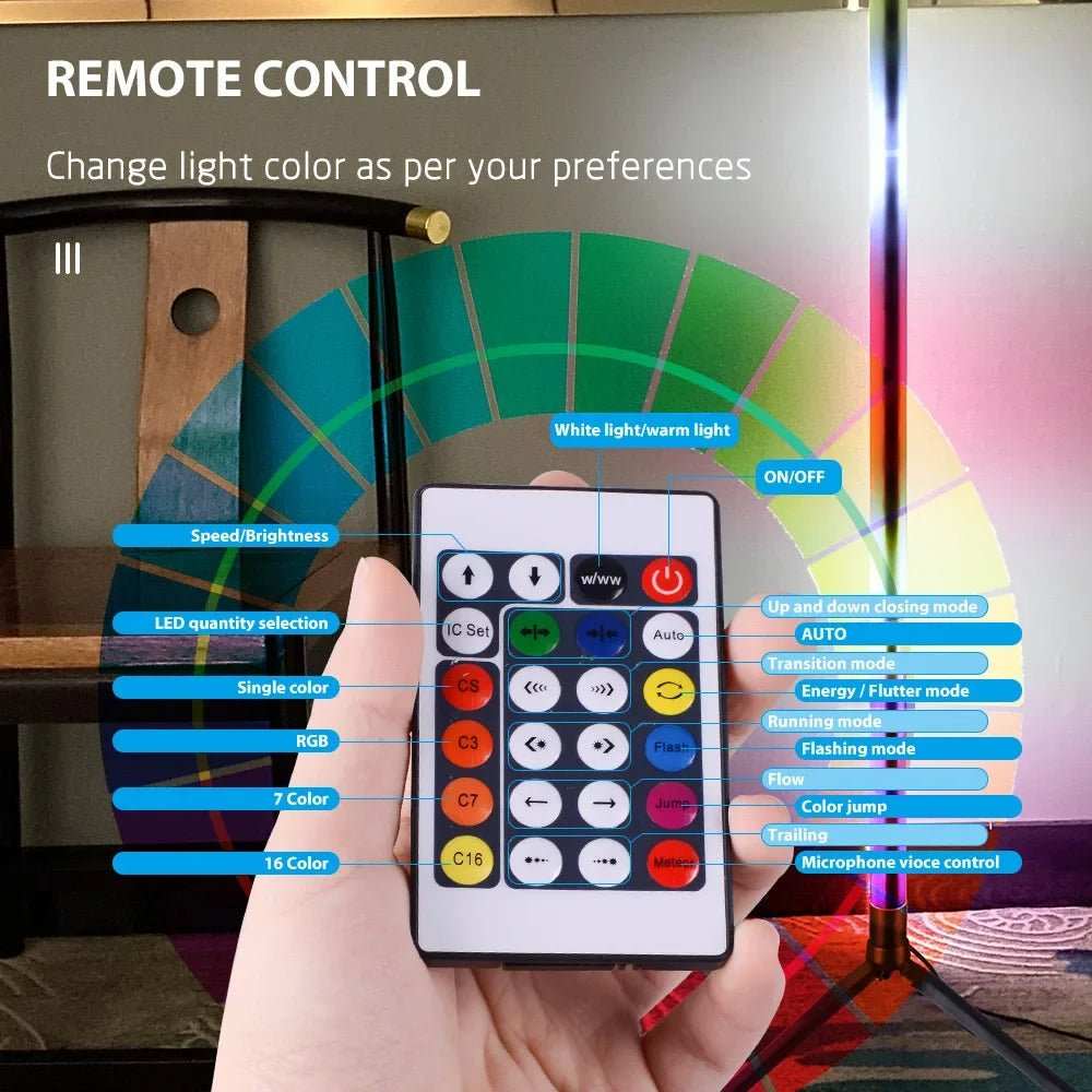 LED Floor Lamp Living Room RGB+WW+CW for Room Decoration USB Power Supply Nordic Houses Decoration RGB Atmosphere Floor Lights - AMIR BAGS INDIA PRIVATE LIMITED