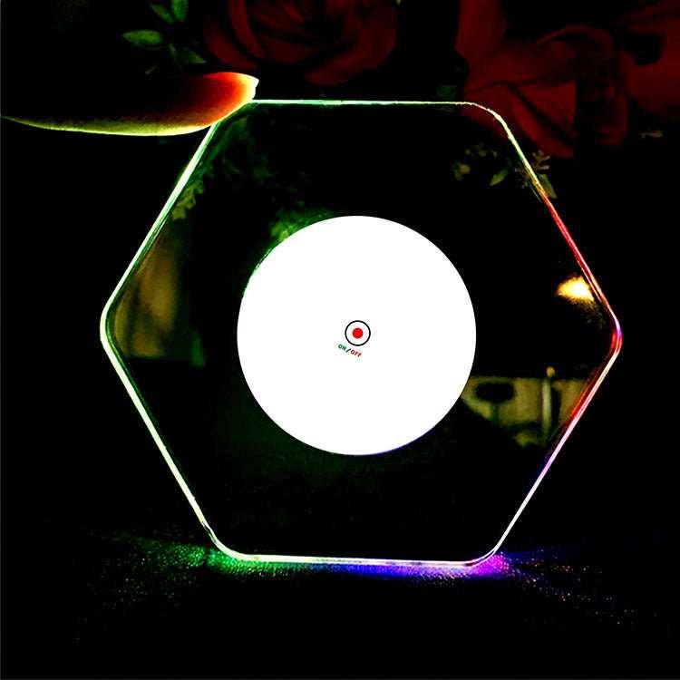 LED Glow Coaster Acrylic Crystal Emitting Luminous Bar Cocktail Mug Stand Light Coasters Flashing Base Tableware Decoration Pads - AMIR BAGS INDIA PRIVATE LIMITED
