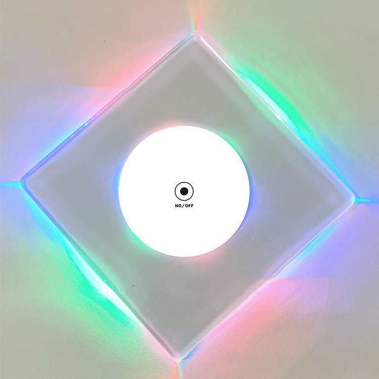 LED Glow Coaster Acrylic Crystal Emitting Luminous Bar Cocktail Mug Stand Light Coasters Flashing Base Tableware Decoration Pads - AMIR BAGS INDIA PRIVATE LIMITED