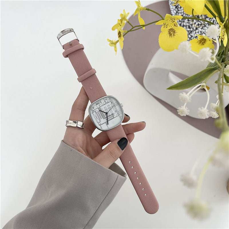 Leisure Milk Sugar Square Women's Watch - AMIR BAGS INDIA PRIVATE LIMITED