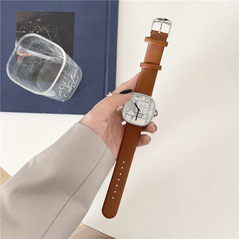 Leisure Milk Sugar Square Women's Watch - AMIR BAGS INDIA PRIVATE LIMITED