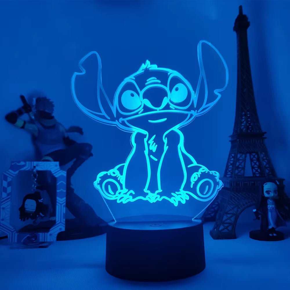 Lilo & Stitch Cartoon 7/16 Colors Creative 3D Lamp Anime Figure LED Night Lamp Touch Table Lamp Ornaments Kids Toys Gifts - AMIR BAGS INDIA PRIVATE LIMITED