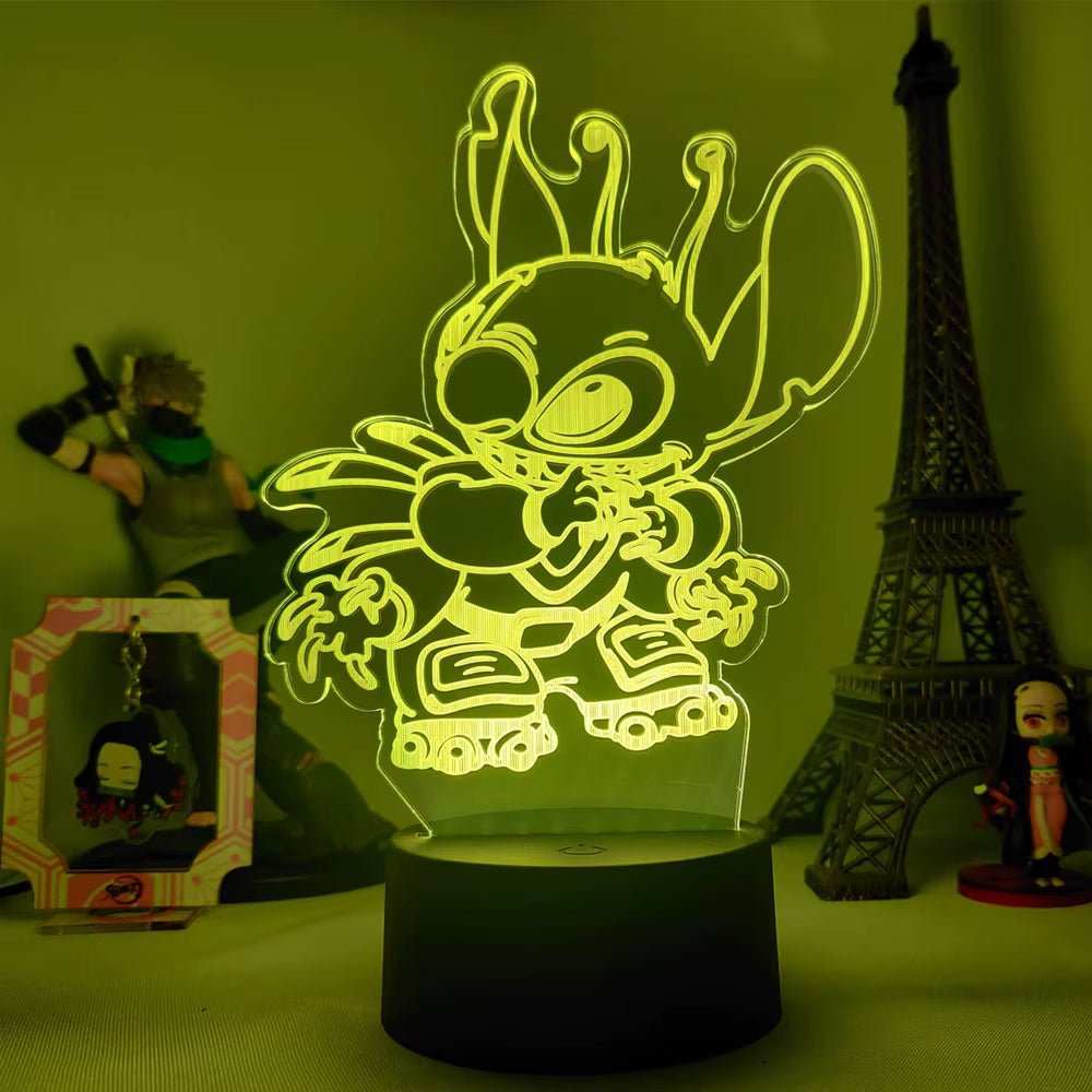 Lilo & Stitch Cartoon 7/16 Colors Creative 3D Lamp Anime Figure LED Night Lamp Touch Table Lamp Ornaments Kids Toys Gifts - AMIR BAGS INDIA PRIVATE LIMITED
