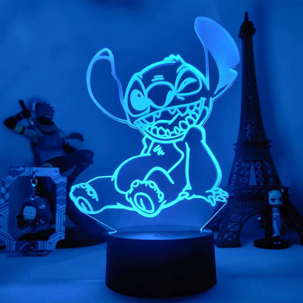 Lilo & Stitch Cartoon 7/16 Colors Creative 3D Lamp Anime Figure LED Night Lamp Touch Table Lamp Ornaments Kids Toys Gifts - AMIR BAGS INDIA PRIVATE LIMITED