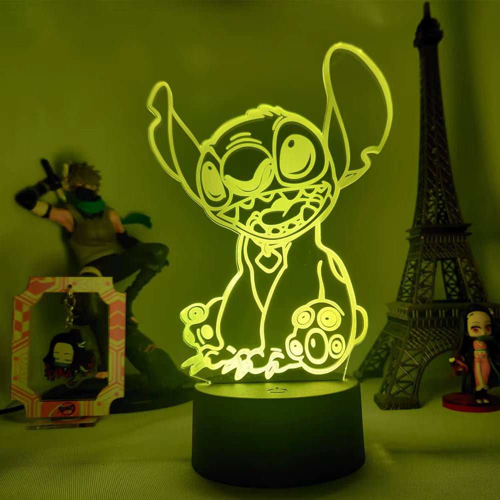Lilo & Stitch Cartoon 7/16 Colors Creative 3D Lamp Anime Figure LED Night Lamp Touch Table Lamp Ornaments Kids Toys Gifts - AMIR BAGS INDIA PRIVATE LIMITED