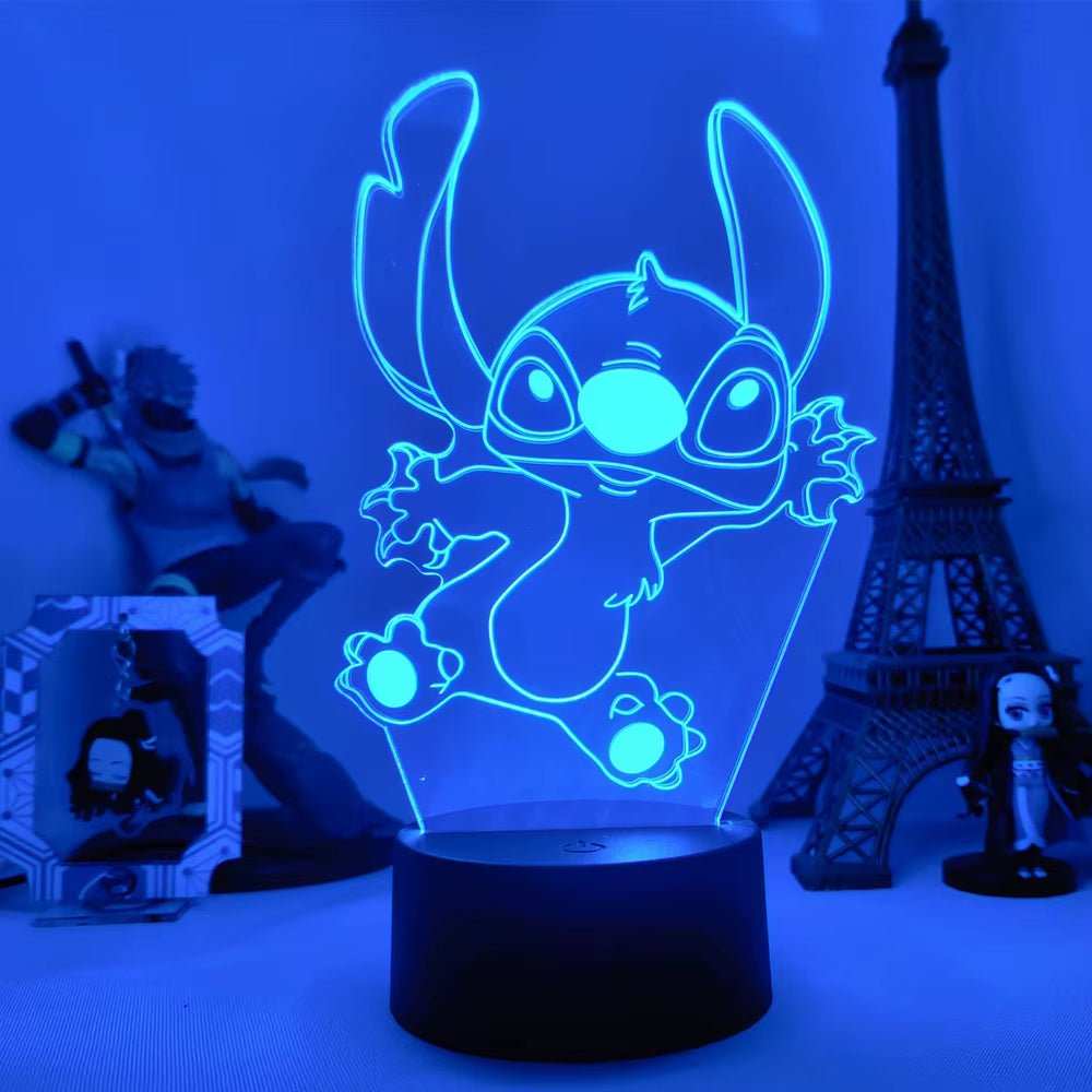 Lilo & Stitch Cartoon 7/16 Colors Creative 3D Lamp Anime Figure LED Night Lamp Touch Table Lamp Ornaments Kids Toys Gifts - AMIR BAGS INDIA PRIVATE LIMITED