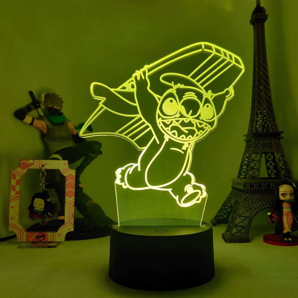 Lilo & Stitch Cartoon 7/16 Colors Creative 3D Lamp Anime Figure LED Night Lamp Touch Table Lamp Ornaments Kids Toys Gifts - AMIR BAGS INDIA PRIVATE LIMITED