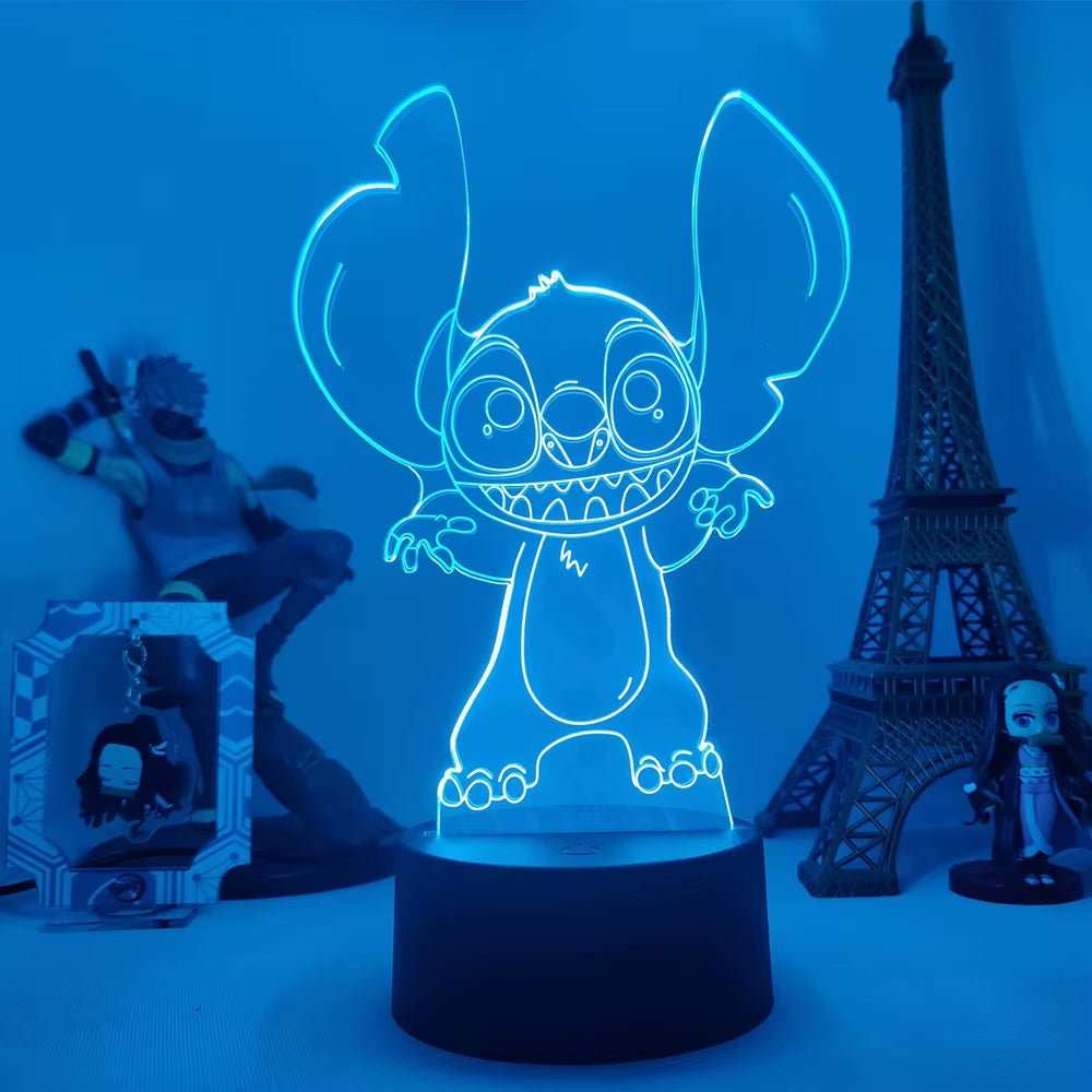 Lilo & Stitch Cartoon 7/16 Colors Creative 3D Lamp Anime Figure LED Night Lamp Touch Table Lamp Ornaments Kids Toys Gifts - AMIR BAGS INDIA PRIVATE LIMITED