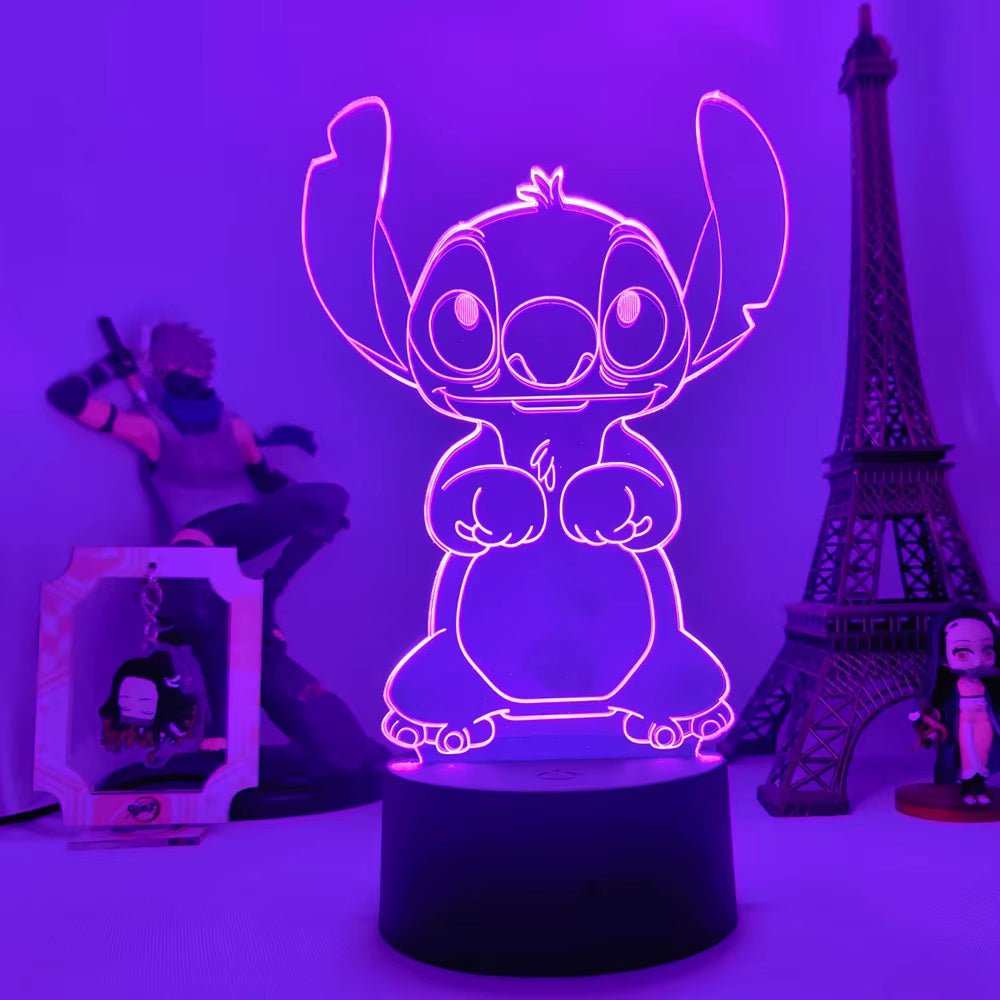 Lilo & Stitch Cartoon 7/16 Colors Creative 3D Lamp Anime Figure LED Night Lamp Touch Table Lamp Ornaments Kids Toys Gifts - AMIR BAGS INDIA PRIVATE LIMITED