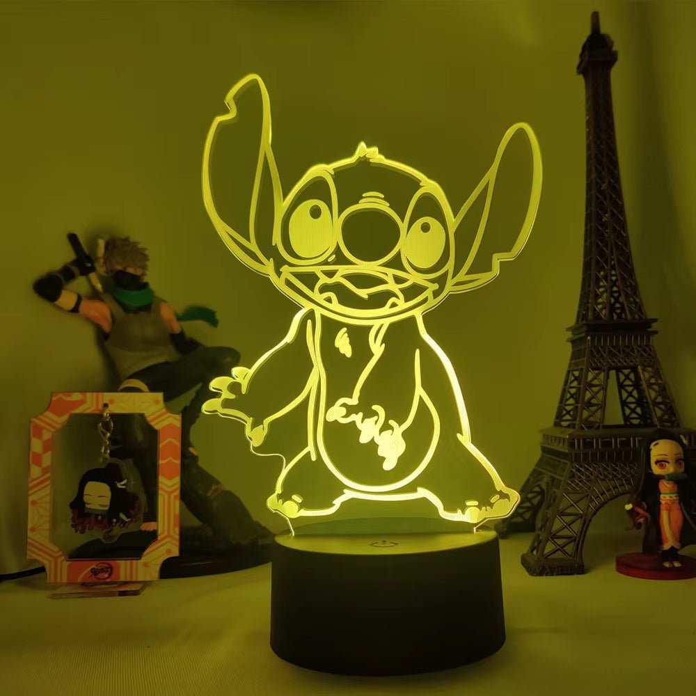 Lilo & Stitch Cartoon 7/16 Colors Creative 3D Lamp Anime Figure LED Night Lamp Touch Table Lamp Ornaments Kids Toys Gifts - AMIR BAGS INDIA PRIVATE LIMITED