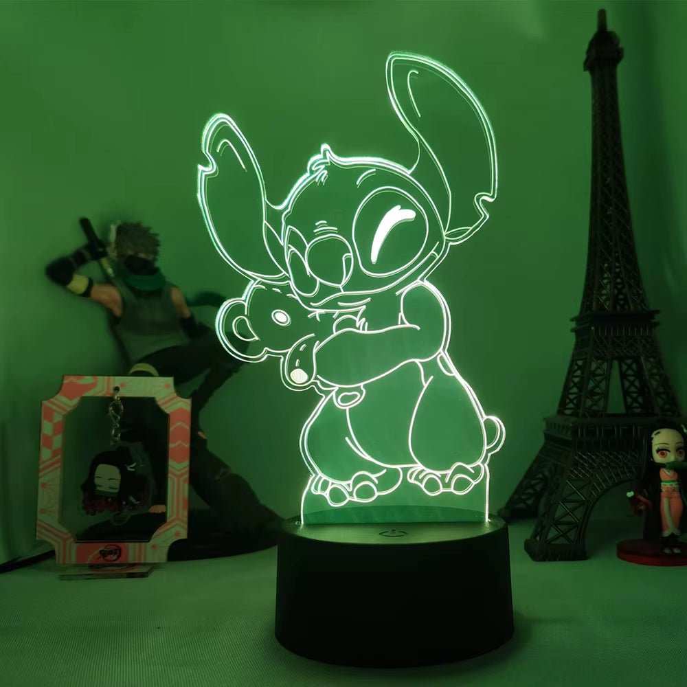 Lilo & Stitch Cartoon 7/16 Colors Creative 3D Lamp Anime Figure LED Night Lamp Touch Table Lamp Ornaments Kids Toys Gifts - AMIR BAGS INDIA PRIVATE LIMITED