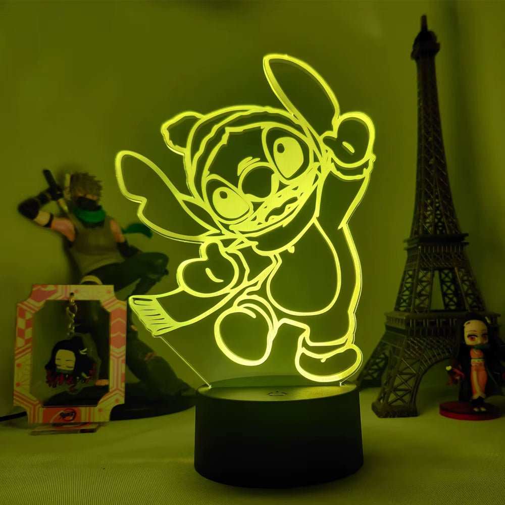 Lilo & Stitch Cartoon 7/16 Colors Creative 3D Lamp Anime Figure LED Night Lamp Touch Table Lamp Ornaments Kids Toys Gifts - AMIR BAGS INDIA PRIVATE LIMITED