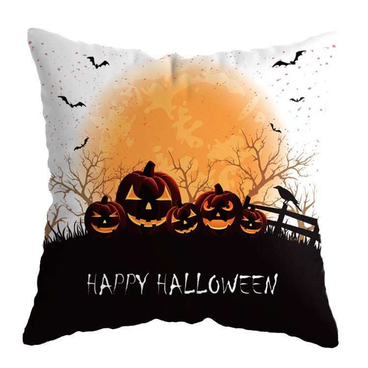 Linen Skull Halloween Pillow Cover - AMIR BAGS INDIA PRIVATE LIMITED