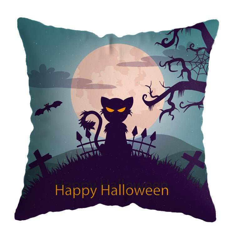 Linen Skull Halloween Pillow Cover - AMIR BAGS INDIA PRIVATE LIMITED