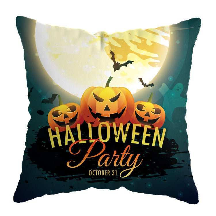 Linen Skull Halloween Pillow Cover - AMIR BAGS INDIA PRIVATE LIMITED