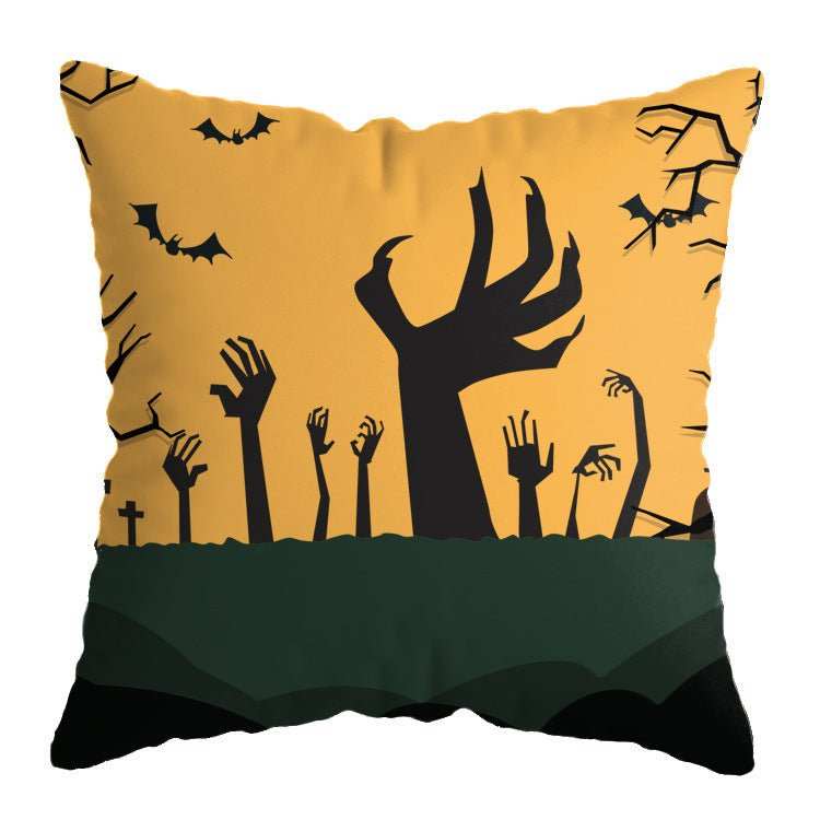 Linen Skull Halloween Pillow Cover - AMIR BAGS INDIA PRIVATE LIMITED