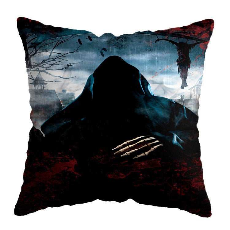 Linen Skull Halloween Pillow Cover - AMIR BAGS INDIA PRIVATE LIMITED