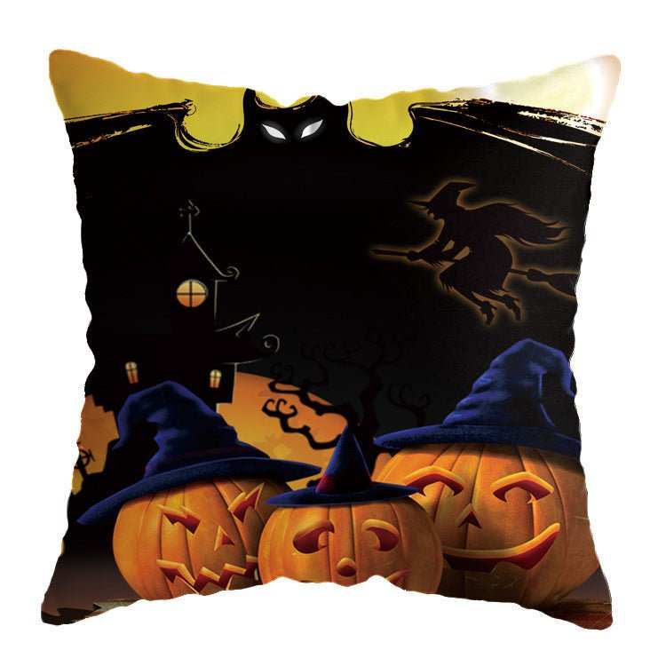 Linen Skull Halloween Pillow Cover - AMIR BAGS INDIA PRIVATE LIMITED