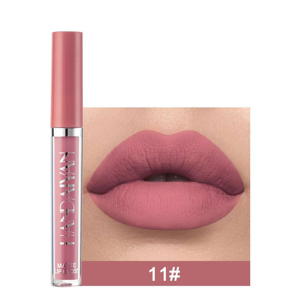 Lip Mud Lazy Lipstick Lip Glaze Authentic Matte Lip Gloss Not Easy To Dip Cup - AMIR BAGS INDIA PRIVATE LIMITED