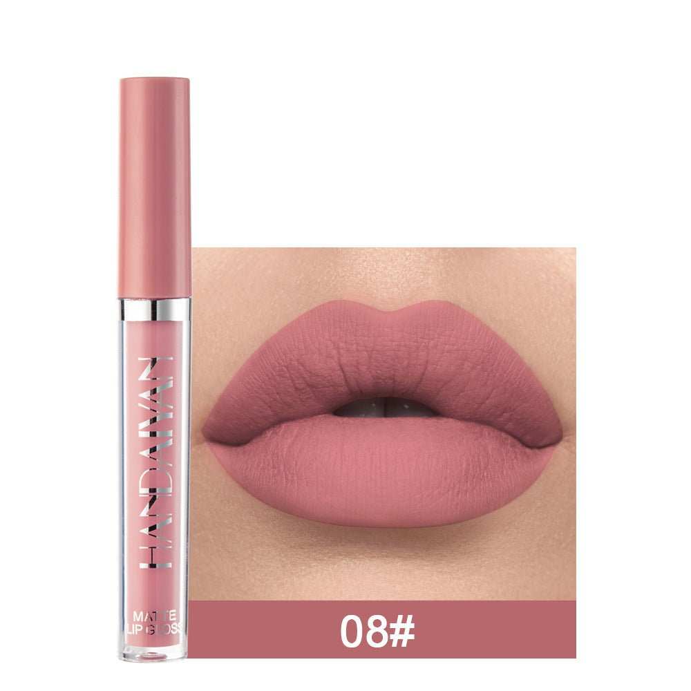 Lip Mud Lazy Lipstick Lip Glaze Authentic Matte Lip Gloss Not Easy To Dip Cup - AMIR BAGS INDIA PRIVATE LIMITED