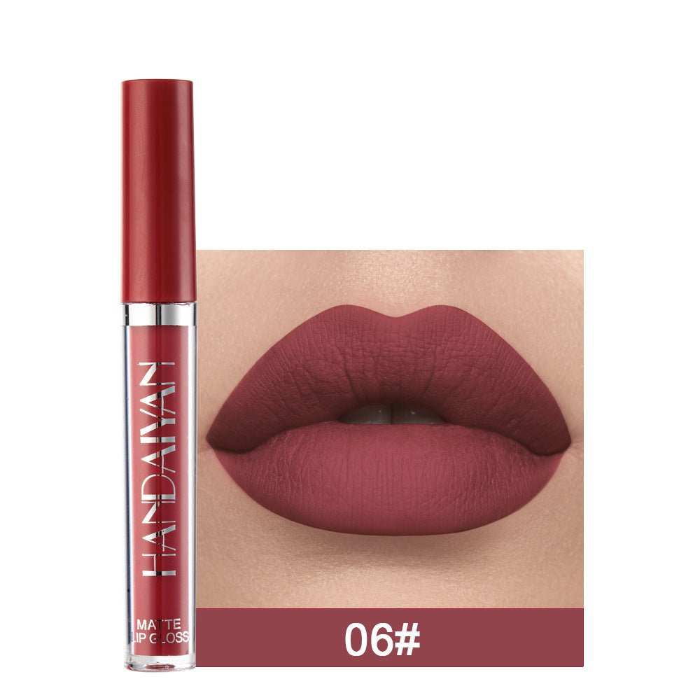 Lip Mud Lazy Lipstick Lip Glaze Authentic Matte Lip Gloss Not Easy To Dip Cup - AMIR BAGS INDIA PRIVATE LIMITED