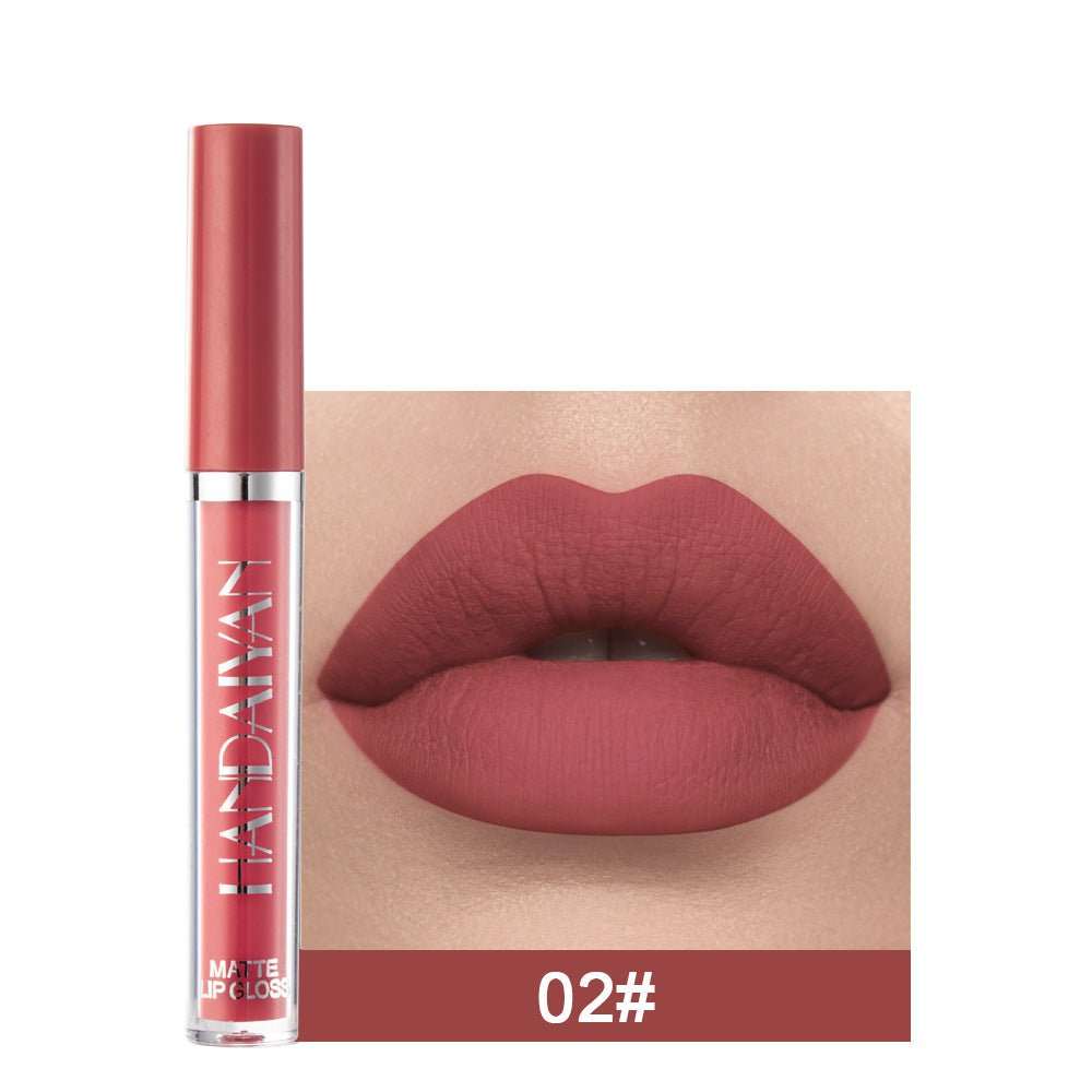 Lip Mud Lazy Lipstick Lip Glaze Authentic Matte Lip Gloss Not Easy To Dip Cup - AMIR BAGS INDIA PRIVATE LIMITED