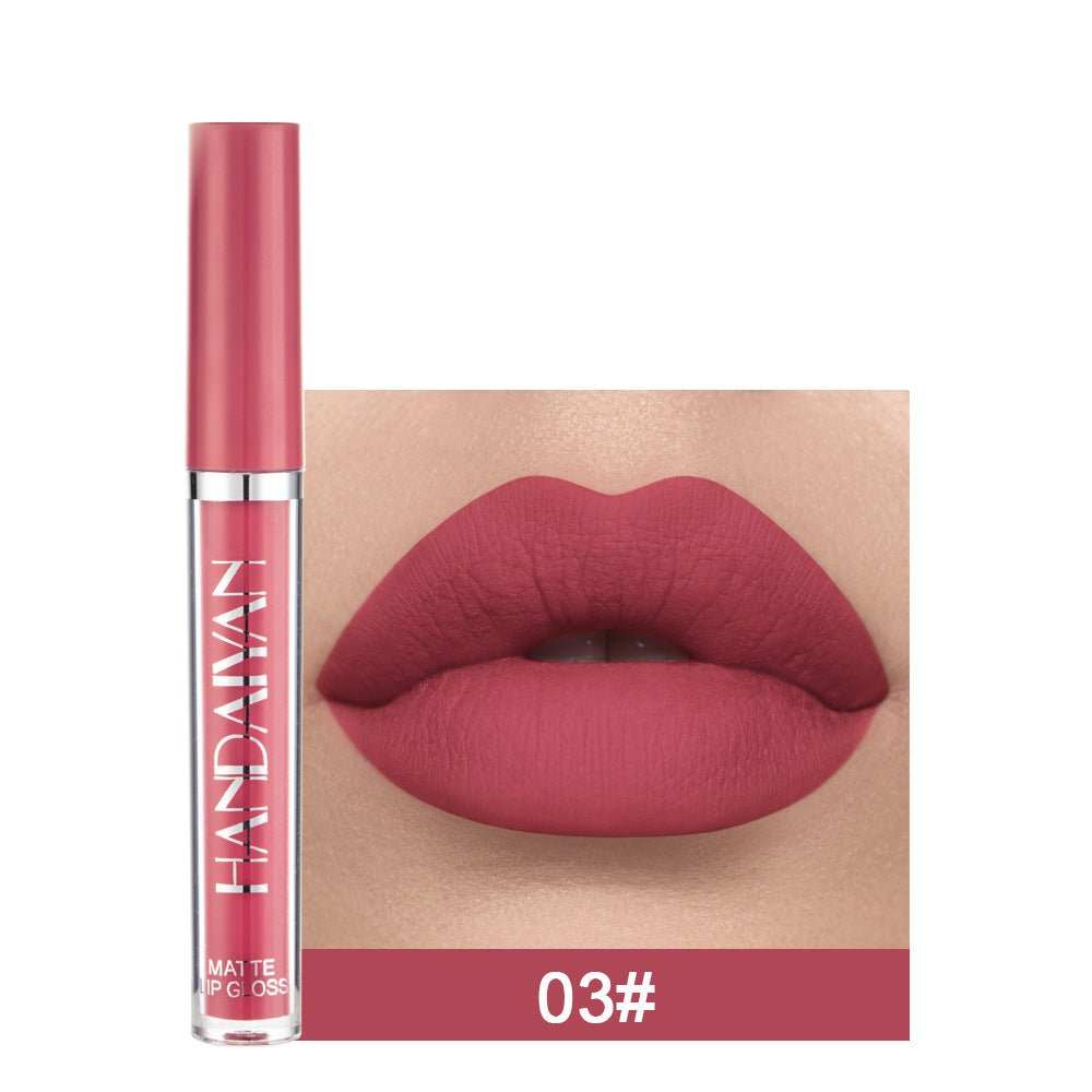 Lip Mud Lazy Lipstick Lip Glaze Authentic Matte Lip Gloss Not Easy To Dip Cup - AMIR BAGS INDIA PRIVATE LIMITED