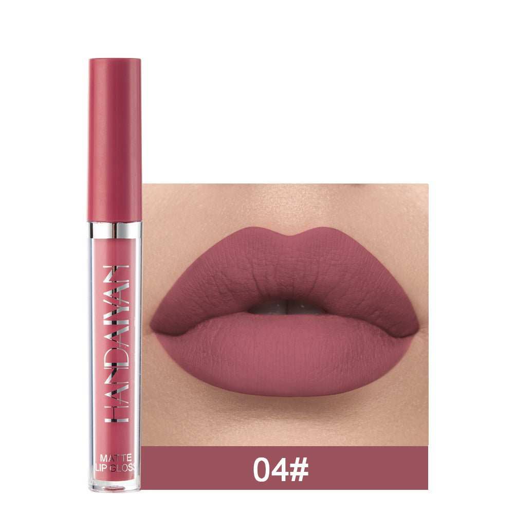 Lip Mud Lazy Lipstick Lip Glaze Authentic Matte Lip Gloss Not Easy To Dip Cup - AMIR BAGS INDIA PRIVATE LIMITED