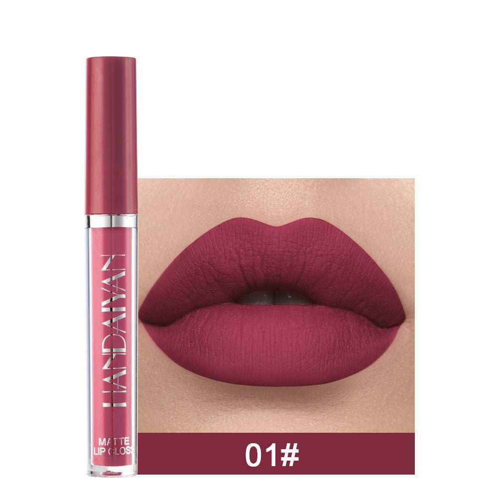 Lip Mud Lazy Lipstick Lip Glaze Authentic Matte Lip Gloss Not Easy To Dip Cup - AMIR BAGS INDIA PRIVATE LIMITED