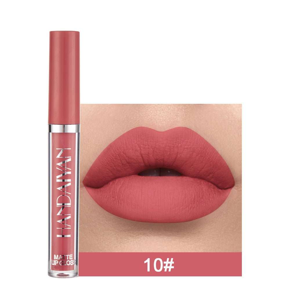 Lip Mud Lazy Lipstick Lip Glaze Authentic Matte Lip Gloss Not Easy To Dip Cup - AMIR BAGS INDIA PRIVATE LIMITED